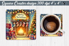 Square Coasters | Christmas sublimation Product Image 1