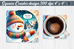 Square Coasters | Christmas sublimation Product Image 1