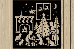 Christmas scene mini bundle stencil silhouette SVG Product Image 2
