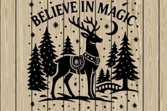 Christmas scene stencil silhouette SVG Product Image 1