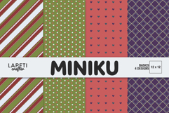 12x12 Christmas pattern papers for scrapbook layouts.