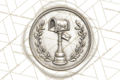 Vintage Christmas Wax Seal Clipart PNG, Holiday Seals Product Image 3