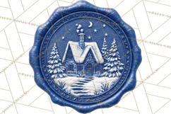 Vintage Christmas Wax Seal Clipart PNG, Holiday Seals Product Image 4