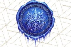 Vintage Christmas Wax Seal Clipart PNG, Holiday Seals Product Image 3