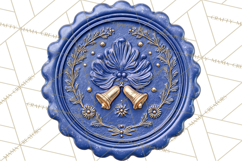 Vintage Christmas Wax Seal Clipart PNG, Holiday Seals Product Image 5