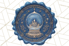 Vintage Christmas Wax Seal Clipart PNG, Holiday Seals Product Image 2
