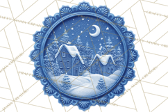 Vintage Christmas Wax Seal Clipart PNG, Holiday Seals Product Image 3