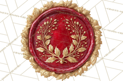 Vintage Christmas Wax Seal Clipart PNG, Holiday Seals Product Image 3