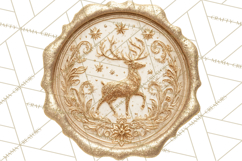 Vintage Christmas Wax Seal Clipart PNG, Holiday Seals Product Image 3