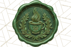 Vintage Christmas Wax Seal Clipart PNG, Holiday Seals Product Image 3