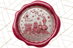 Vintage Christmas Wax Seal Clipart PNG, Holiday Seals Product Image 4
