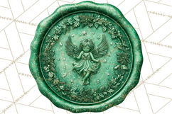 Vintage Christmas Wax Seal Clipart PNG, Holiday Seals Product Image 2