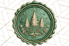 Vintage Christmas Wax Seal Clipart PNG, Holiday Seals Product Image 5
