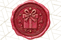 Vintage Christmas Wax Seal Clipart PNG, Holiday Seals Product Image 5