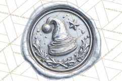 Vintage Christmas Wax Seal Clipart PNG, Holiday Seals Product Image 5