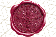 Vintage Christmas Wax Seal Clipart PNG, Holiday Seals Product Image 2