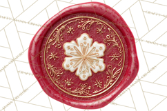 Vintage Christmas Wax Seal Clipart PNG, Holiday Seals Product Image 5