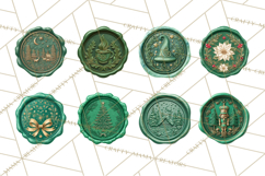 Vintage Christmas Wax Seal Clipart PNG, Holiday Seals Product Image 6