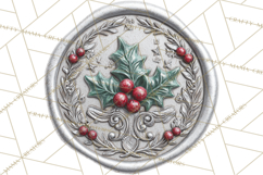 Vintage Christmas Wax Seal Clipart PNG, Holiday Seals Product Image 3