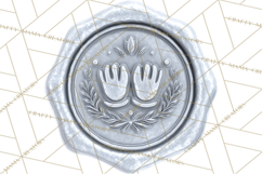 Vintage Christmas Wax Seal Clipart PNG, Holiday Seals Product Image 4