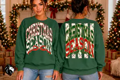 Christmas Season PNG | Retro Red Green Sublimation Product Image 3