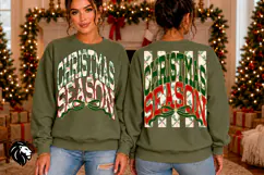 Christmas Season PNG | Retro Red Green Sublimation Product Image 4
