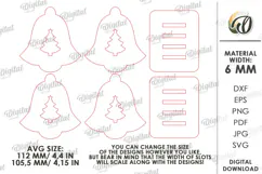 Christmas Coasters with Holder Laser Cut. Drink Coaster SVG Product Image 2