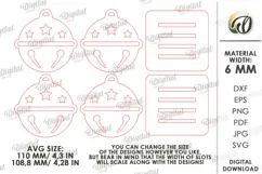 Christmas Coasters with Holder Laser Cut. Drink Coaster SVG Product Image 2
