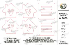 Christmas Coasters with Holder Laser Cut. Drink Coaster SVG Product Image 2