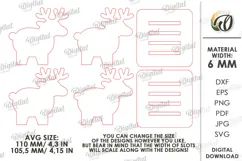Christmas Coasters with Holder Laser Cut. Drink Coaster SVG Product Image 2
