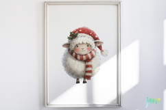 Christmas Sheep Clipart Sublimation Product Image 6