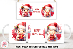 Christmas Mug Wrap For 11 oz and 15 oz, 3d Mug, Christmas Cozy Vibes Png