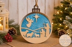 Christmas Shepherd Ornament SVG Laser Cut Product Image 1
