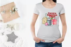 Coffee and Christmas Cheer | Sublimation Design PNG Product Image 2