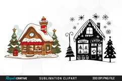 Watercolor Christmas Shop Art Clipart Product Image 1