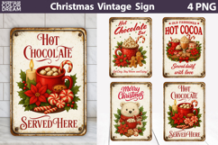 Vintage Christmas Sign Bundle | Christmas Baking Towel Product Image 2