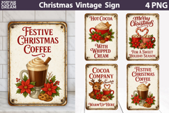 Vintage Christmas Sign Bundle | Christmas Baking Towel Product Image 4