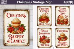Vintage Christmas Sign Bundle | Christmas Baking Towel Product Image 5