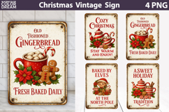Vintage Christmas Sign Bundle | Christmas Baking Towel Product Image 6