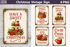 Vintage Christmas Sign Bundle | Christmas Baking Towel Product Image 7