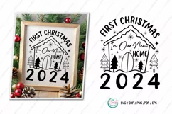 Farmhouse Christmas Sign SVG | Christmas SVG Cutfile Product Image 1
