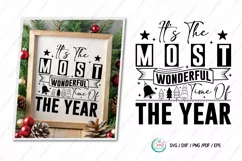 Its the most wonderful time of the year SVG | Christmas Sign Product Image 1
