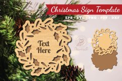 Christmas Sign Laser Cut Template Product Image 1