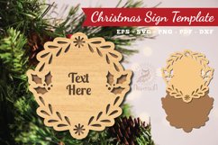 Christmas Sign Laser Cut Template Product Image 1