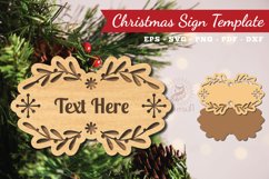 Christmas Sign Laser Cut Template Product Image 1