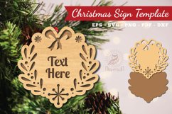 Christmas Sign Laser Cut Template Product Image 1