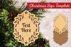 Christmas Sign Laser Cut Template Product Image 1