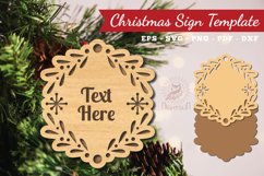 Christmas Sign Laser Cut Template Product Image 1