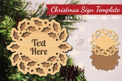 Christmas Sign Laser Cut Template Product Image 1