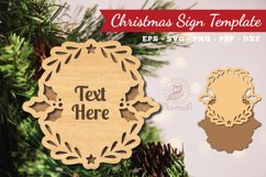 Christmas Sign Laser Cut Template Product Image 1